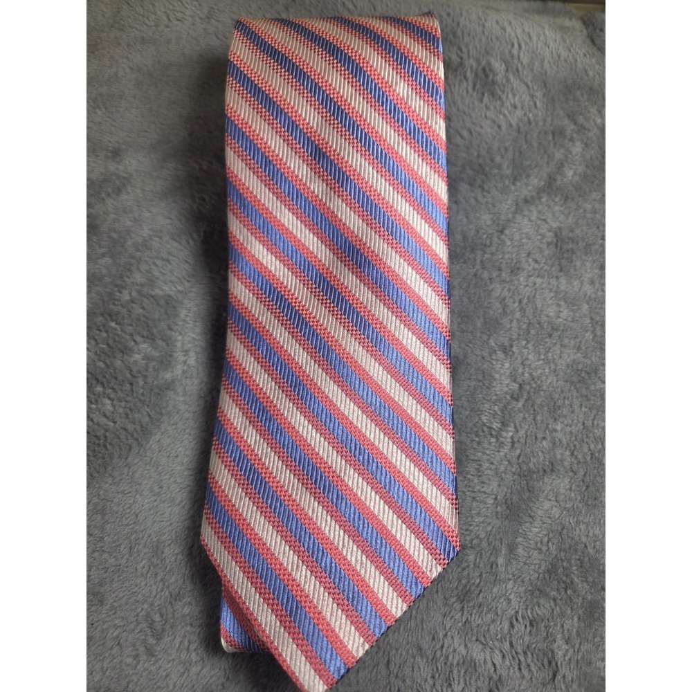 Retro Peter Blair Men's Neck Tie Pink Blue Stripe‎ Classy Sexy Silk 3.5/58